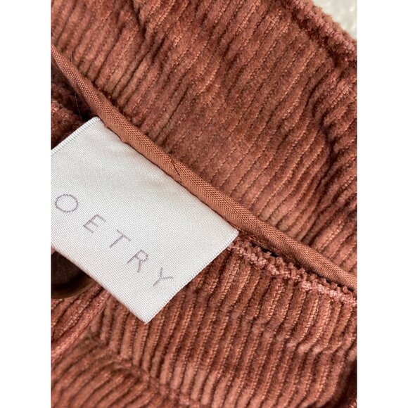 Poetry Womens Corduroy Pants Rust Brown size 4 Slim straight Capsule Neutral - Picture 3 of 16